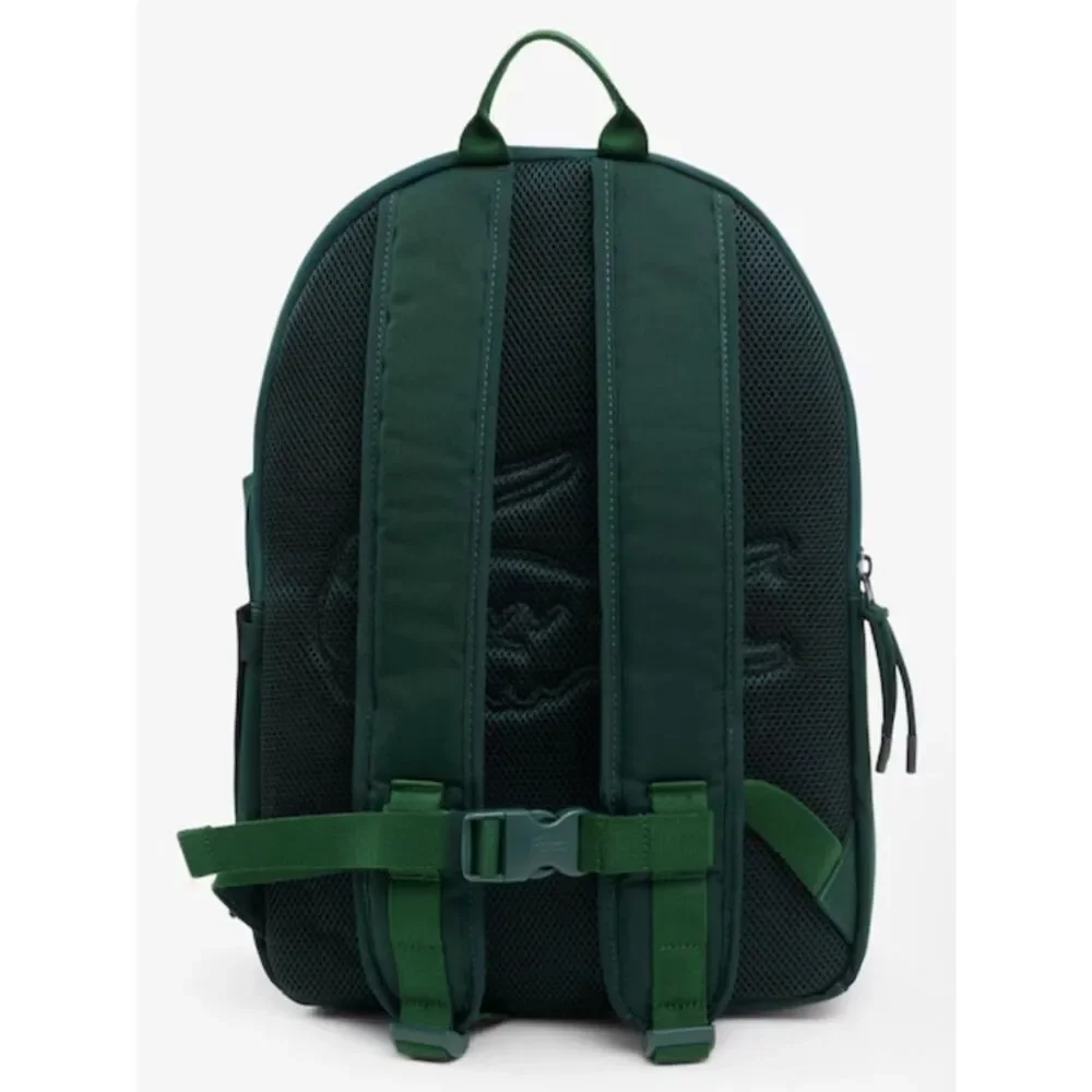 LACOSTE HUNTER GREEN SINOPLE BACKPACK PENCIL CASE Unisex 3 pocket